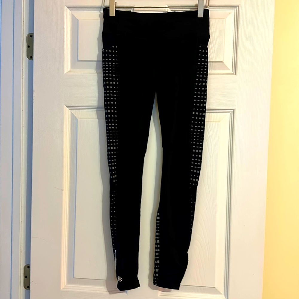 Athleta, full length reflective tights.